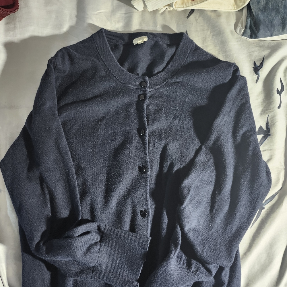 J. Crew Navy Button-Up Cardigan